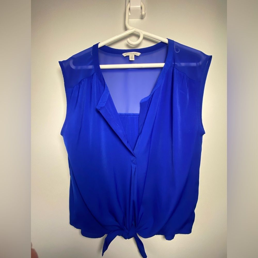 American Eagle Outfitters Blue Sleeveless Blouse